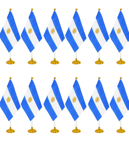 WXTWK Japan Flag Desk Flags with Stand Small Mini 12 Pack 4x6 Inch