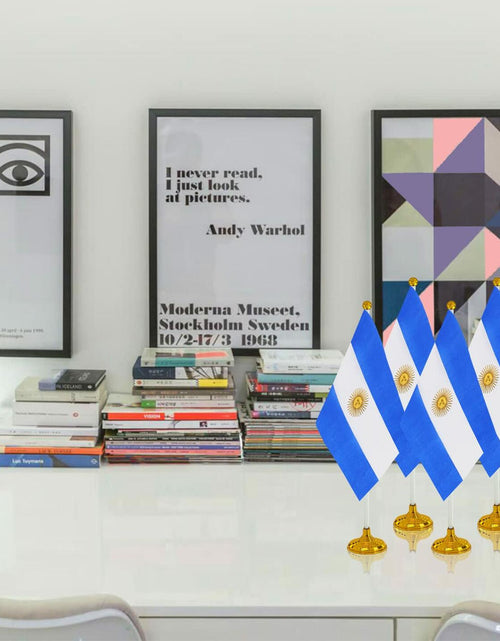Load image into Gallery viewer, WXTWK Japan Flag Desk Flags with Stand Small Mini 12 Pack 4x6 Inch
