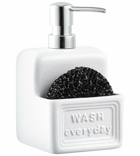 RQYIXI Ceramic Dish Soap Dispenser with Sponge Holder 2 Pack Kitchen