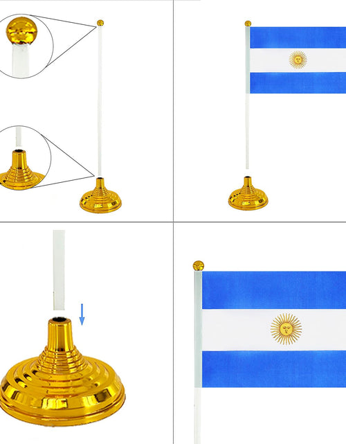 Load image into Gallery viewer, WXTWK Japan Flag Desk Flags with Stand Small Mini 12 Pack 4x6 Inch

