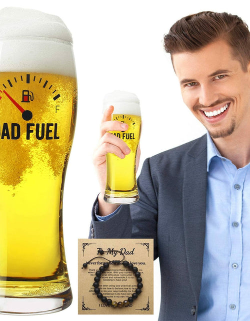 Load image into Gallery viewer, Luka Tech Funny Beer Glass 450ml Unique Father's Day Gift for Dad
