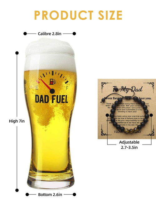 Load image into Gallery viewer, Luka Tech Funny Beer Glass 450ml Unique Father's Day Gift for Dad
