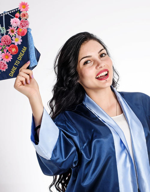 Load image into Gallery viewer, Graduation Cap Decorations 2025 Grad Kit Flowers Butterfly Pearls DIY Set
