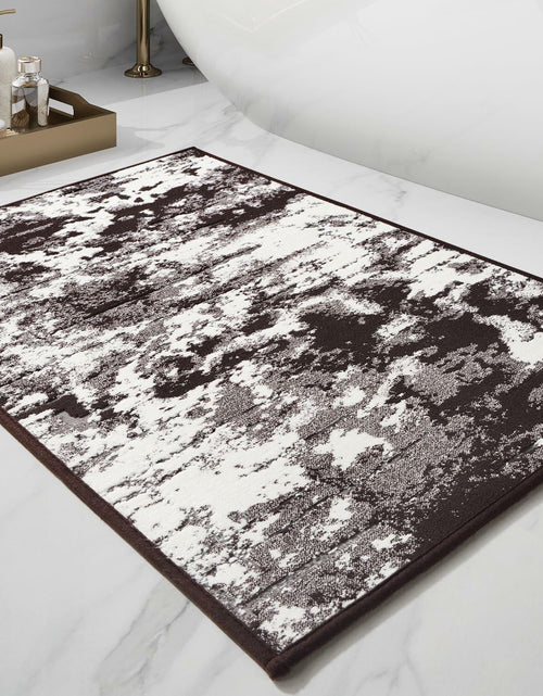 Load image into Gallery viewer, PADOOR Bath Mat Absorbent Non Slip Rubber Backing 17x24 Mocha Brown
