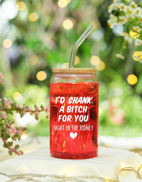 Load image into Gallery viewer, NewEleven Friendship Coffee Glass 16 Oz Gift for Women Female Bestie
