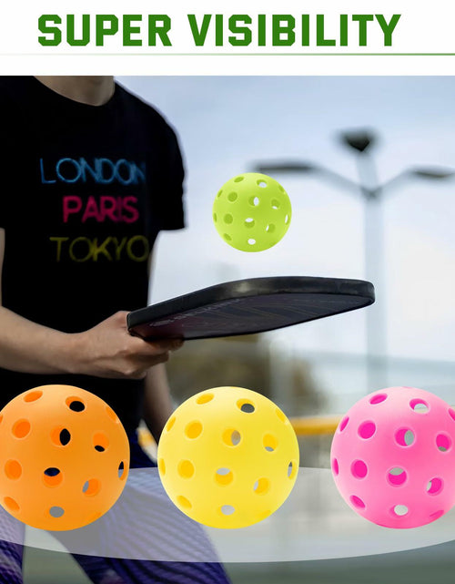Load image into Gallery viewer, U-pick Pickleball Balls 40 Holes Outdoor Durable High Elasticity 4 Pack Multi
