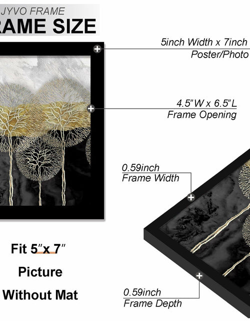Load image into Gallery viewer, Fxojyvo 5x7 Picture Frame Black Wall Mount Display 1 Pack
