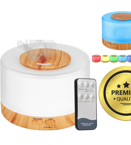 [Like New] ZENVES 500ml Ultrasonic Essential Oil Diffuser with Remote Control LED Light