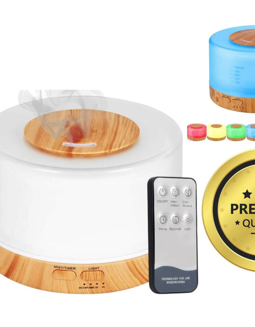 Load image into Gallery viewer, [Like New] ZENVES 500ml Ultrasonic Essential Oil Diffuser with Remote Control LED Light
