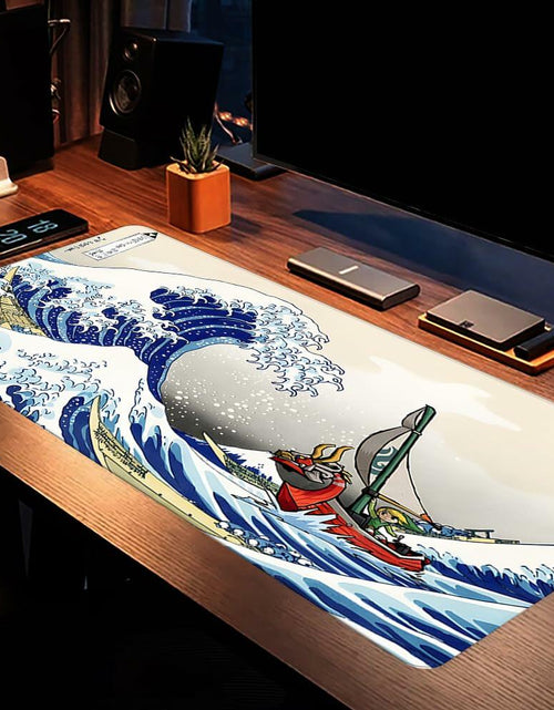 Load image into Gallery viewer, Kanagawa Extended Gaming Mouse Pad Large 31.5x11.8 Inch Non-Slip Rubber
