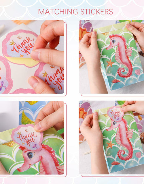 Load image into Gallery viewer, VGOODALL Mermaid Party Favor Bags Ocean Theme 54 Pack 4.7x3.1x8.7in
