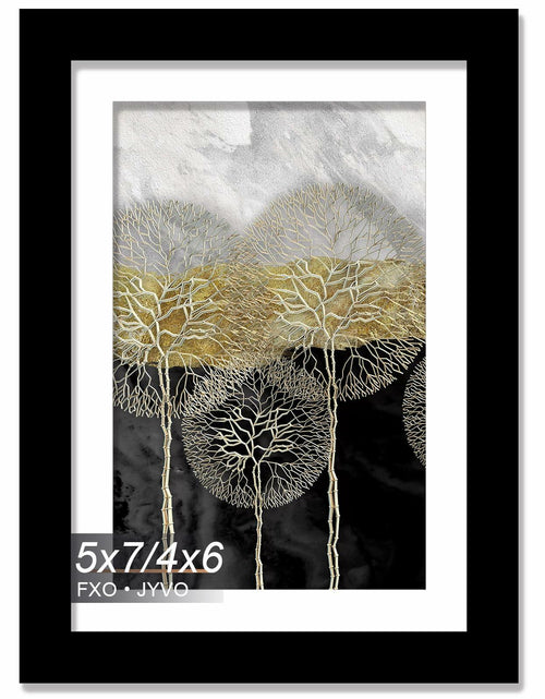 Load image into Gallery viewer, Fxojyvo 5x7 Picture Frame Black Wall Mount Display 1 Pack
