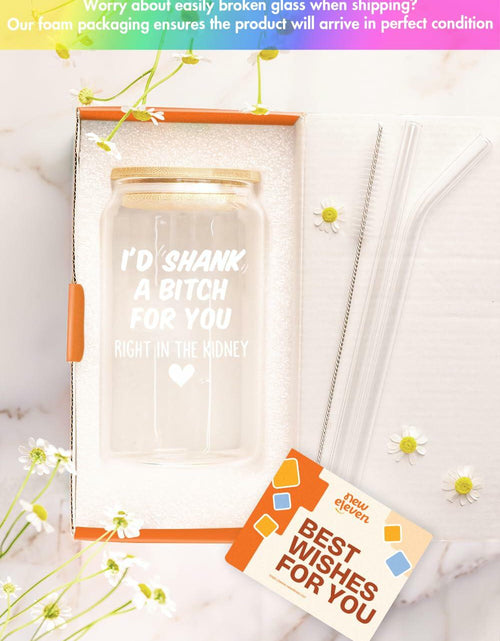 Load image into Gallery viewer, NewEleven Friendship Coffee Glass 16 Oz Gift for Women Female Bestie

