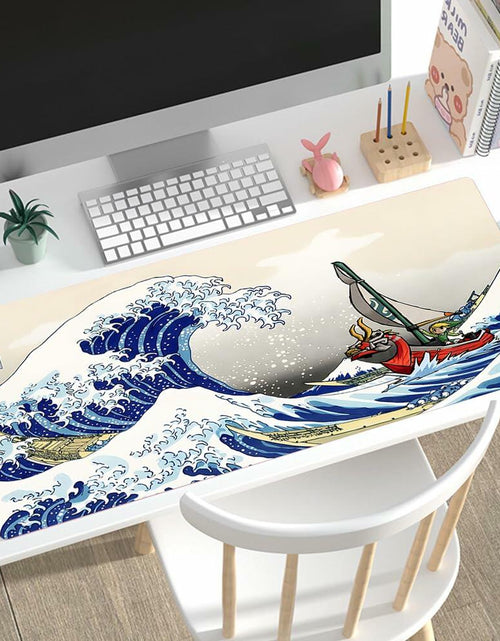 Load image into Gallery viewer, Kanagawa Extended Gaming Mouse Pad Large 31.5x11.8 Inch Non-Slip Rubber
