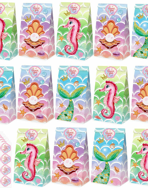 Load image into Gallery viewer, VGOODALL Mermaid Party Favor Bags Ocean Theme 54 Pack 4.7x3.1x8.7in
