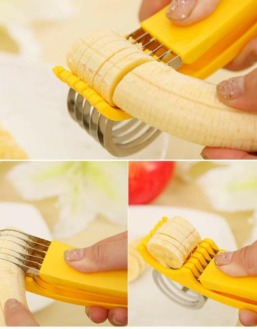 Load image into Gallery viewer, Guyuyii Banana Slicer Quick Safe Cutter Even Slices Kitchen Gadget

