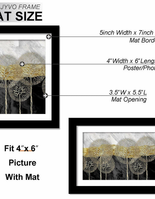 Load image into Gallery viewer, Fxojyvo 5x7 Picture Frame Black Wall Mount Display 1 Pack
