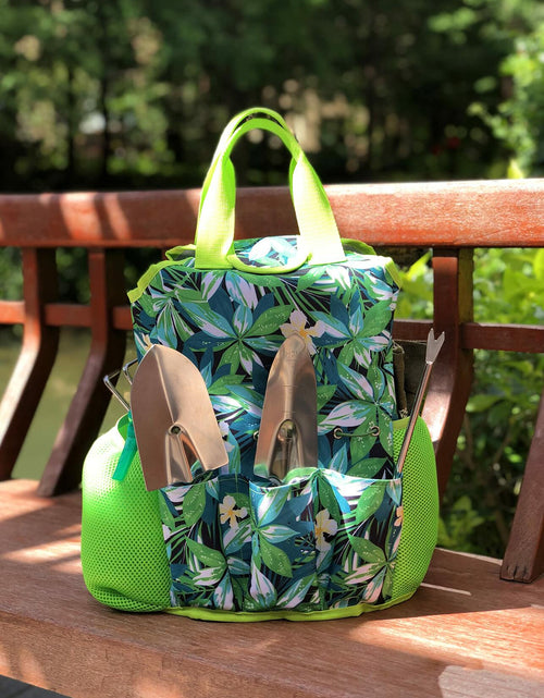 Load image into Gallery viewer, 9-Piece Garden Tools Set with Gloves and Colorful Tote - Gardening Kit
