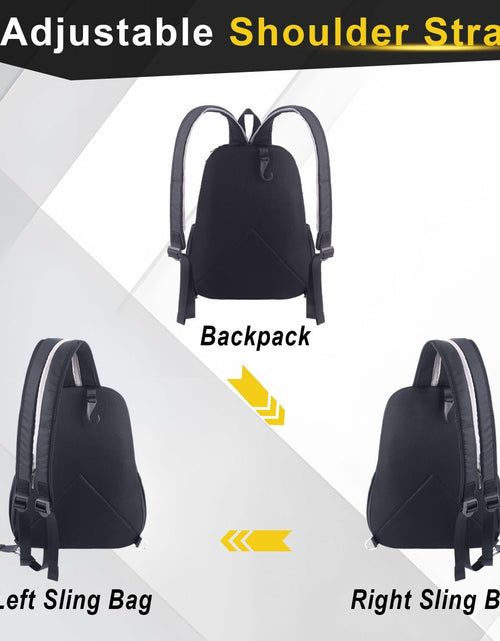Load image into Gallery viewer, SPOENGRU Small Convertible Sling Backpack Crossbody Bag Black
