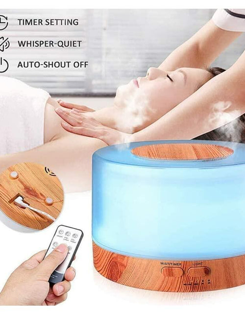Load image into Gallery viewer, [Like New] ZENVES 500ml Ultrasonic Essential Oil Diffuser with Remote Control LED Light
