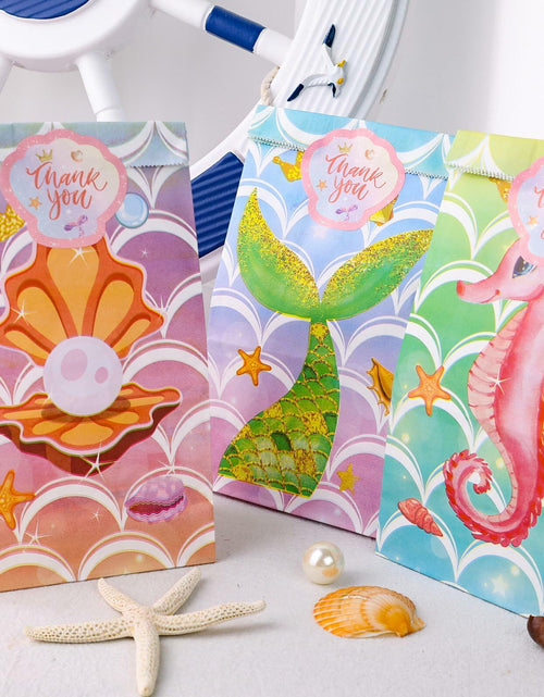 Load image into Gallery viewer, VGOODALL Mermaid Party Favor Bags Ocean Theme 54 Pack 4.7x3.1x8.7in
