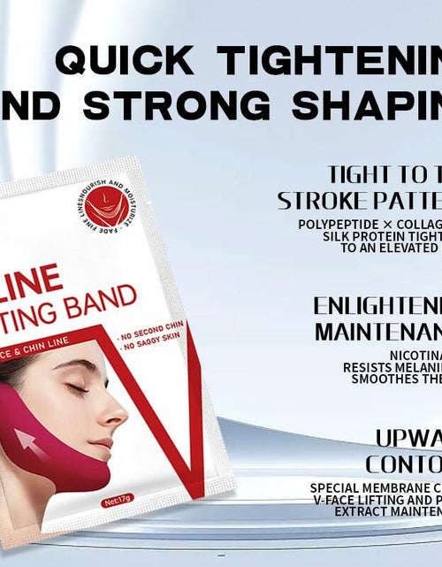 Load image into Gallery viewer, ROWMATE Chin Strap Toning Hydrogel Collagen Mask Hyaluronic Acid Red 10 pcs
