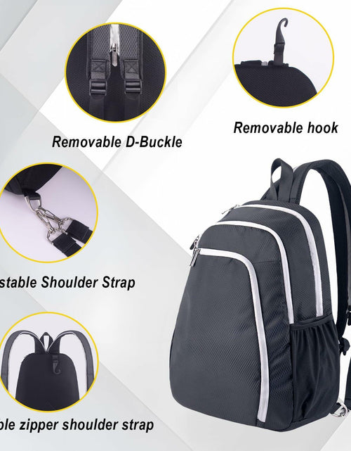 Load image into Gallery viewer, SPOENGRU Small Convertible Sling Backpack Crossbody Bag Black
