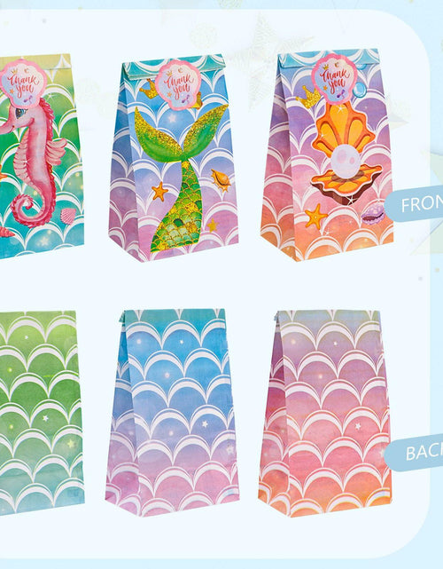 Load image into Gallery viewer, VGOODALL Mermaid Party Favor Bags Ocean Theme 54 Pack 4.7x3.1x8.7in
