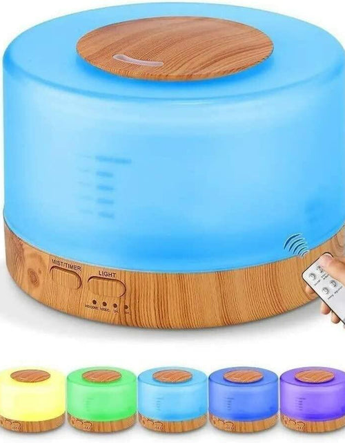 Load image into Gallery viewer, [Like New] ZENVES 500ml Ultrasonic Essential Oil Diffuser with Remote Control LED Light
