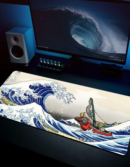Load image into Gallery viewer, Kanagawa Extended Gaming Mouse Pad Large 31.5x11.8 Inch Non-Slip Rubber
