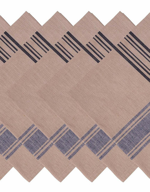 Load image into Gallery viewer, Yourtablecloth Stripe Napkin Set of 6 20x20 Nautical Blue
