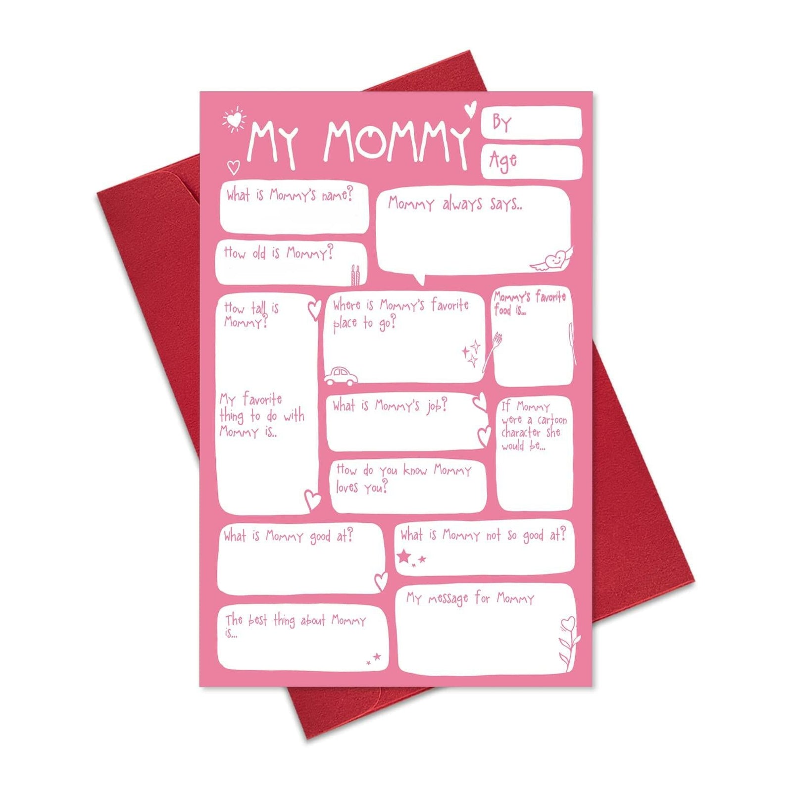 Ogeby Mothers Day Card Gift from Daughter, Funny Lovely Birthday Card for Mom