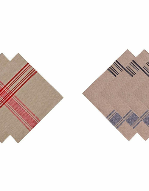 Load image into Gallery viewer, Yourtablecloth Stripe Napkin Set of 6 20x20 Nautical Blue

