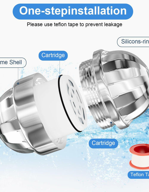 Load image into Gallery viewer, Shower Head Filter Vitamin C Hard Water Remove Chloride Heavy Metals
