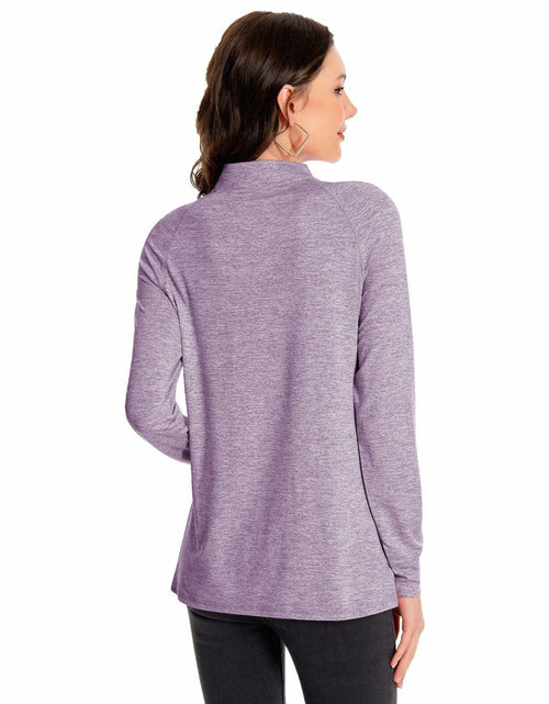 Load image into Gallery viewer, SOUL FLEX Women's 1/4 Zip Long Sleeve Athletic Shirt Deep Purple Size XL
