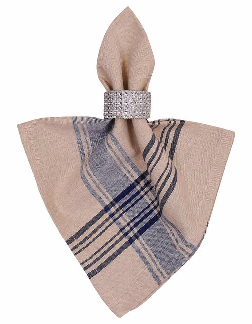Load image into Gallery viewer, Yourtablecloth Stripe Napkin Set of 6 20x20 Nautical Blue
