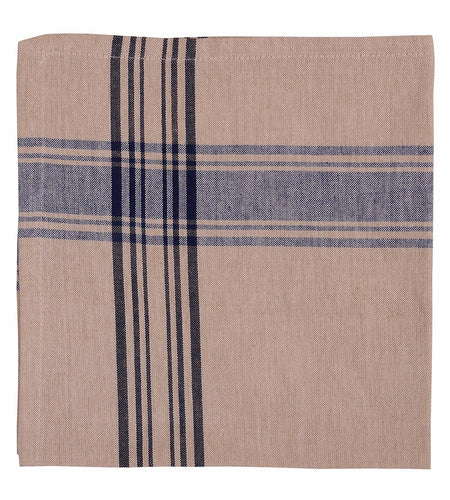 Yourtablecloth Stripe Napkin Set of 6 20x20 Nautical Blue