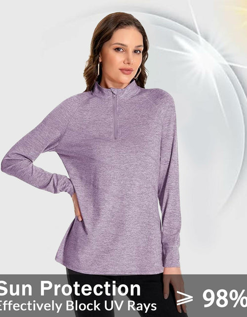 Load image into Gallery viewer, SOUL FLEX Women's 1/4 Zip Long Sleeve Athletic Shirt Deep Purple Size XL
