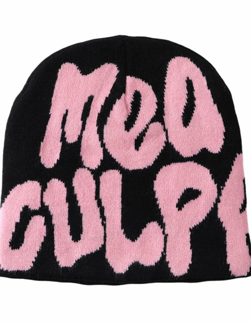 Load image into Gallery viewer, YUERFEILA Women Graphic Skull Beanie Warm Winter Hat Acrylic Spider-White&amp;Black
