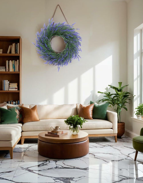 Load image into Gallery viewer, JUST FOR PARTY 18" Lavender Wreath Purple Artificial Spring Summer Decor
