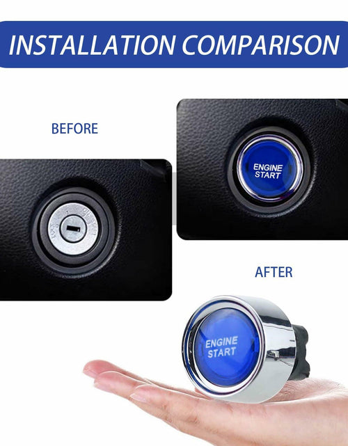 Load image into Gallery viewer, [Like New] DYEKNEE 12V Keyless One-Touch Start Switch 3 Pin Blue Engine Ignition
