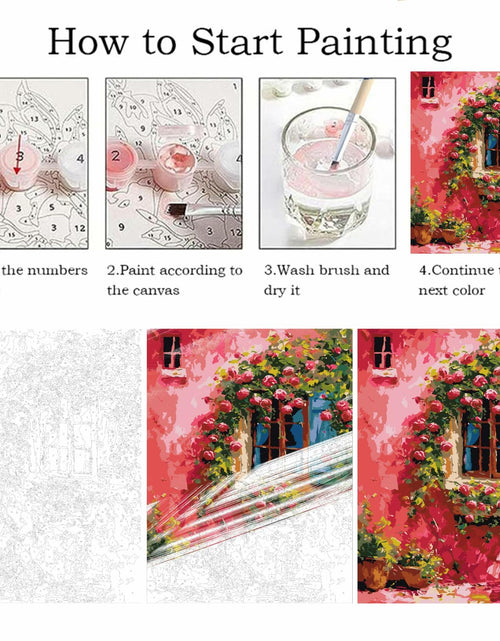 Load image into Gallery viewer, ZRIZQ Paint by Number Kit 12x16 Canvas Butterfly Rose Colorful Box
