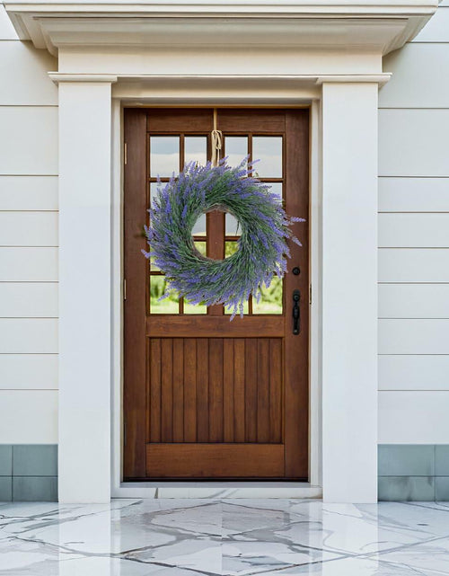 Load image into Gallery viewer, JUST FOR PARTY 18" Lavender Wreath Purple Artificial Spring Summer Decor
