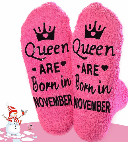 Ao Yee ZGL Queen ARE Born in August Women Socks Funny Birthday Gifts