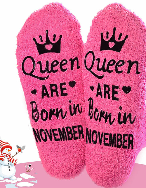 Load image into Gallery viewer, Ao Yee ZGL Queen ARE Born in August Women Socks Funny Birthday Gifts
