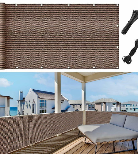 Demoul Privacy Fence Screen Balcony Deck Patio Shade Cover 3.28x16.4ft