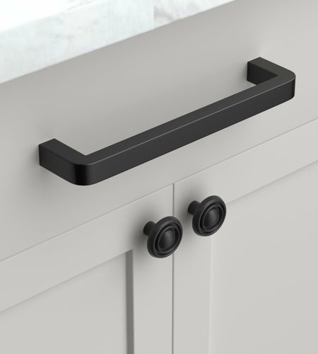 homdiy 25Pack 5in Black Stainless Steel Cabinet Handles Modern Drawer Pulls