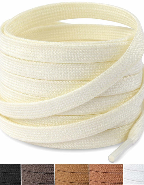 Load image into Gallery viewer, Handshop 2 Pairs Flat Waxed Shoe Laces 7mm Wide Beige 180cm

