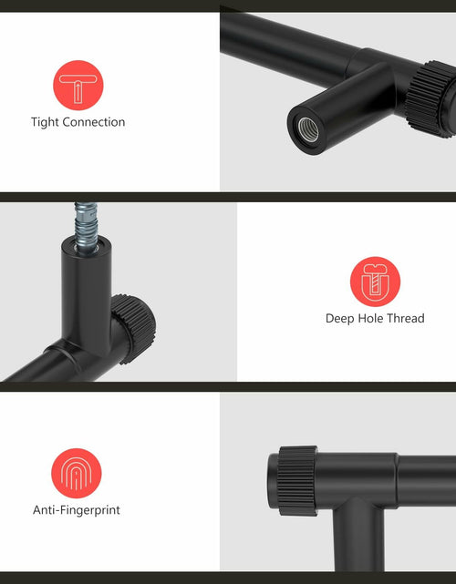 Load image into Gallery viewer, homdiy 10 Pack Matte Black Cabinet Handles 5 Inch Hole Center Zinc Alloy
