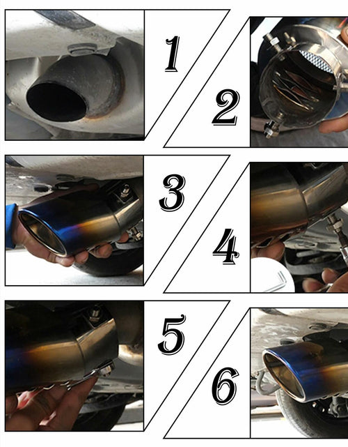 Load image into Gallery viewer, IHOTDER Stainless Steel Car Exhaust Tip 5.5'' Length Bolt-On Bright Silver
